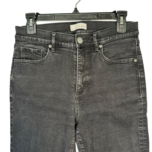 Loft High Waisted Black Skinny Jeans Pants Goth Punk Emo Metal Alternative Sz 7 - Picture 2 of 7